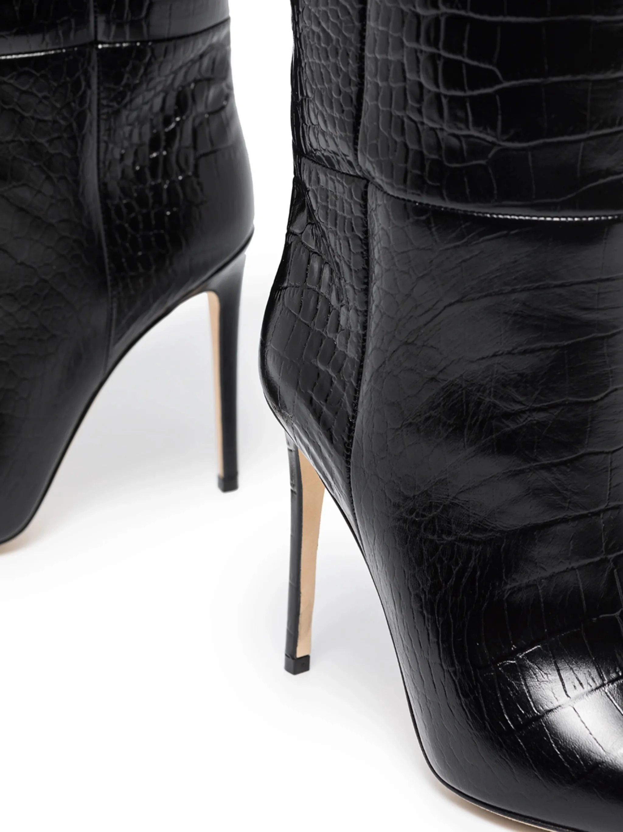 Hitech Boots crocodile-effect 105mm knee-high boots