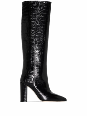 crocodile-effect knee-high boots Puncture Proof Boots