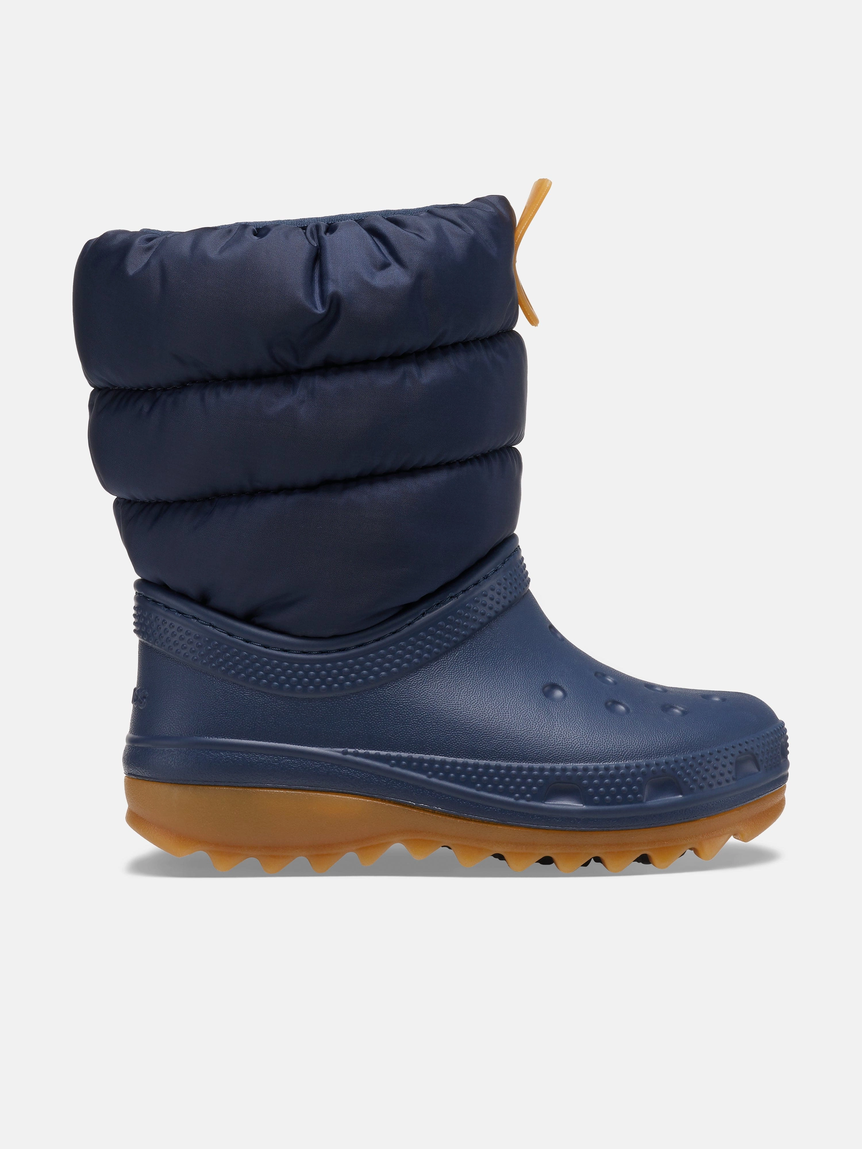 Crocs Kids Classic Neo Puff Boots in Navy Princess Polly Boots