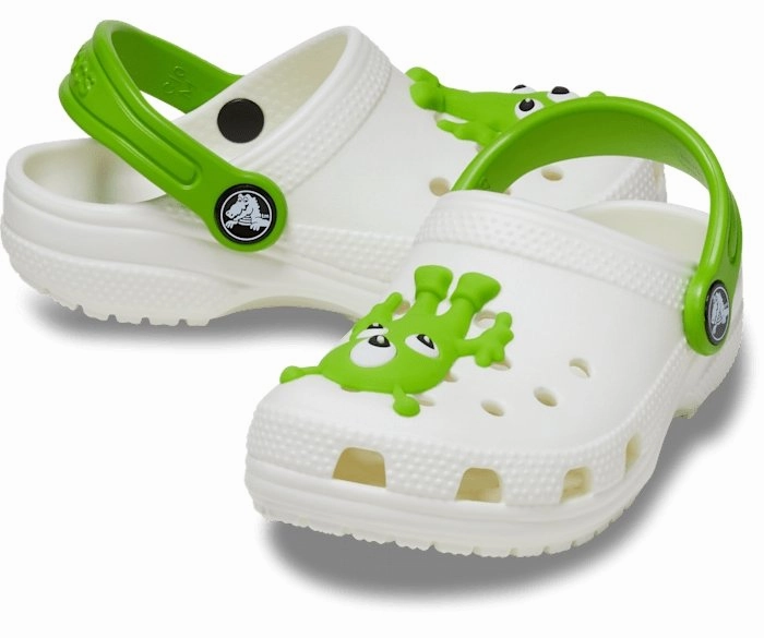 Leopard Print Sandals Crocs Toddler Classic Glow-In-The-Dark Alien Clog - Multi