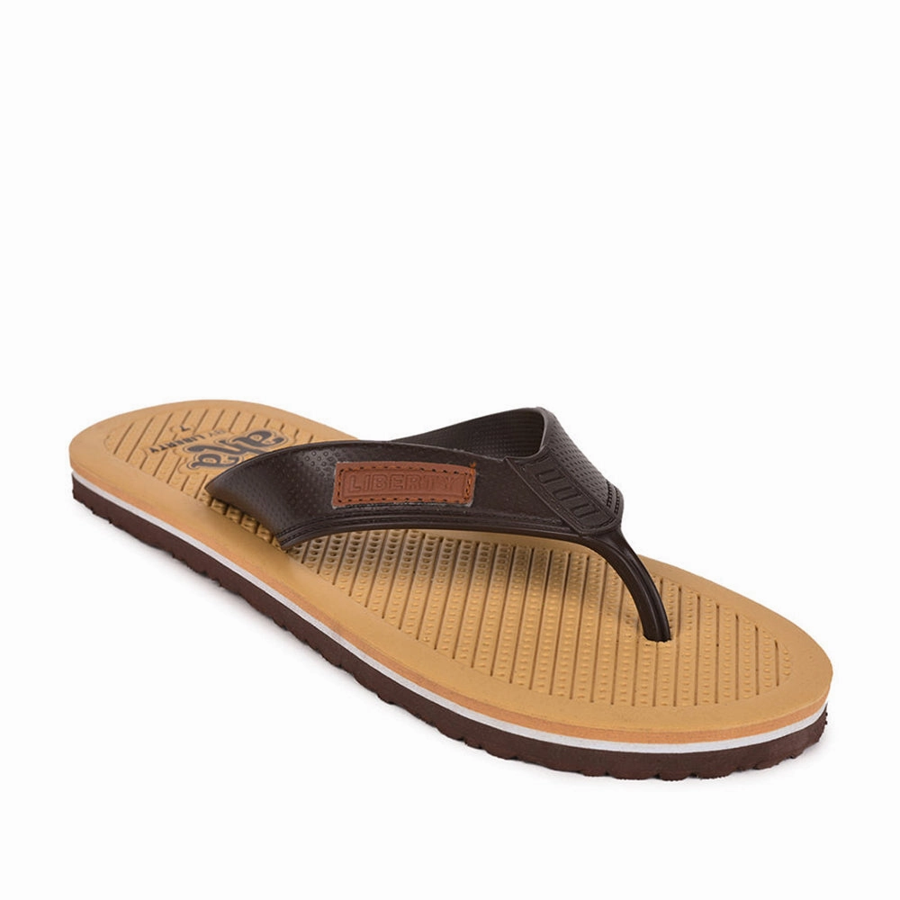 A-HA Casual Beige Flip-Flops For Men HARRISON By Liberty Slippers Sale Clearance