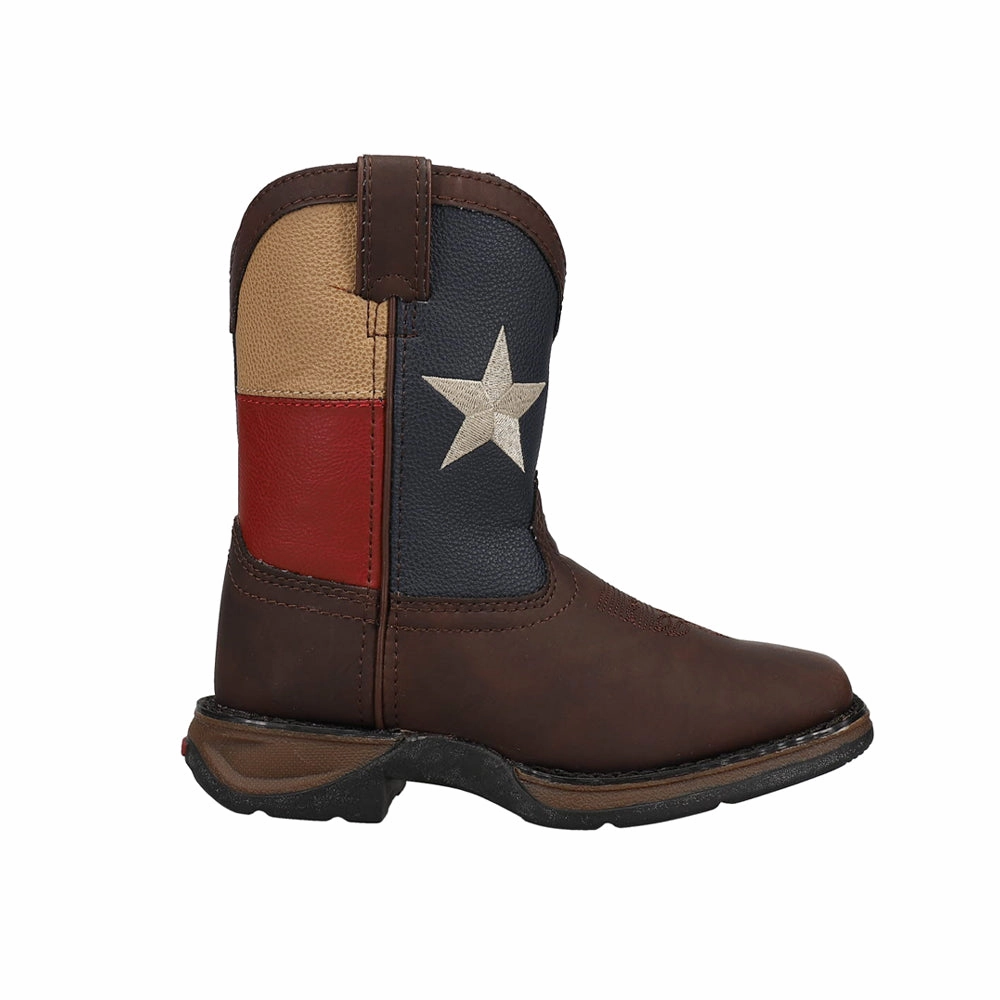 Silver Knee Boots Texas Flag Wellington Square Toe Boots (Toddler-Little Kid)