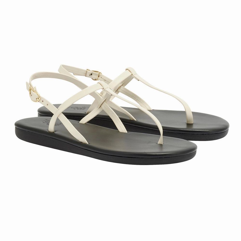 Lito Flip Flop Off White Sandals With Enclosed Toes