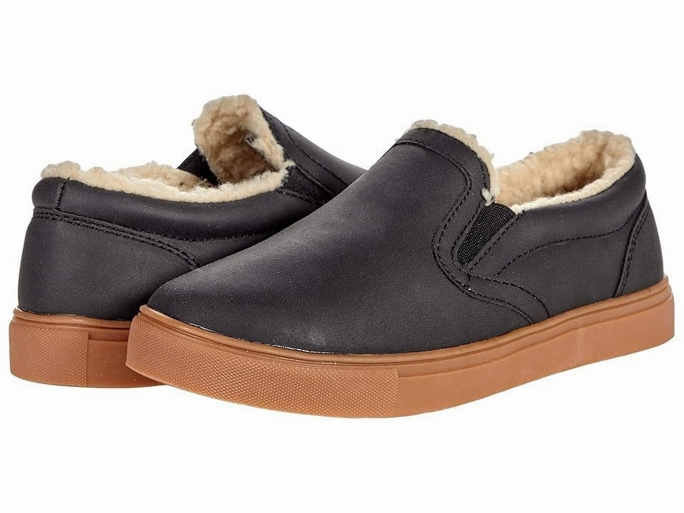 Deer Stags Tillard Sneakers Kids Black Leather Faux Fur Casual Shoes JOBB773 Fight Club Sneakers