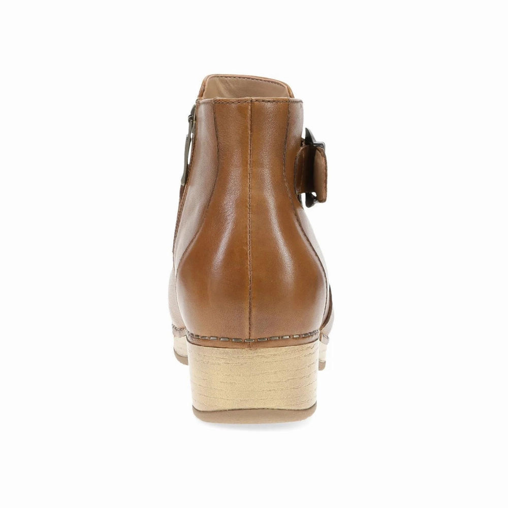 Low Ankle Boots With Heel Dansko Brennan Tan Calf Leather Boot (Women's)