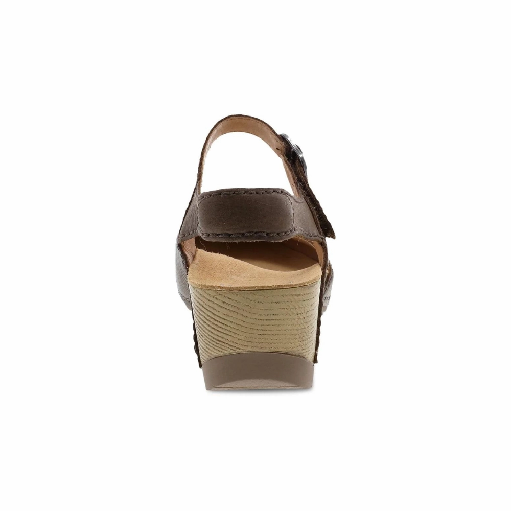 Dansko Tiffani Brown Milled Burnished Mary Jane (Women's) Bunion Corrector Sandals