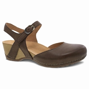 Dunn River Sandals Dansko Tiffani Brown Milled Burnished Mary Jane (Women's)