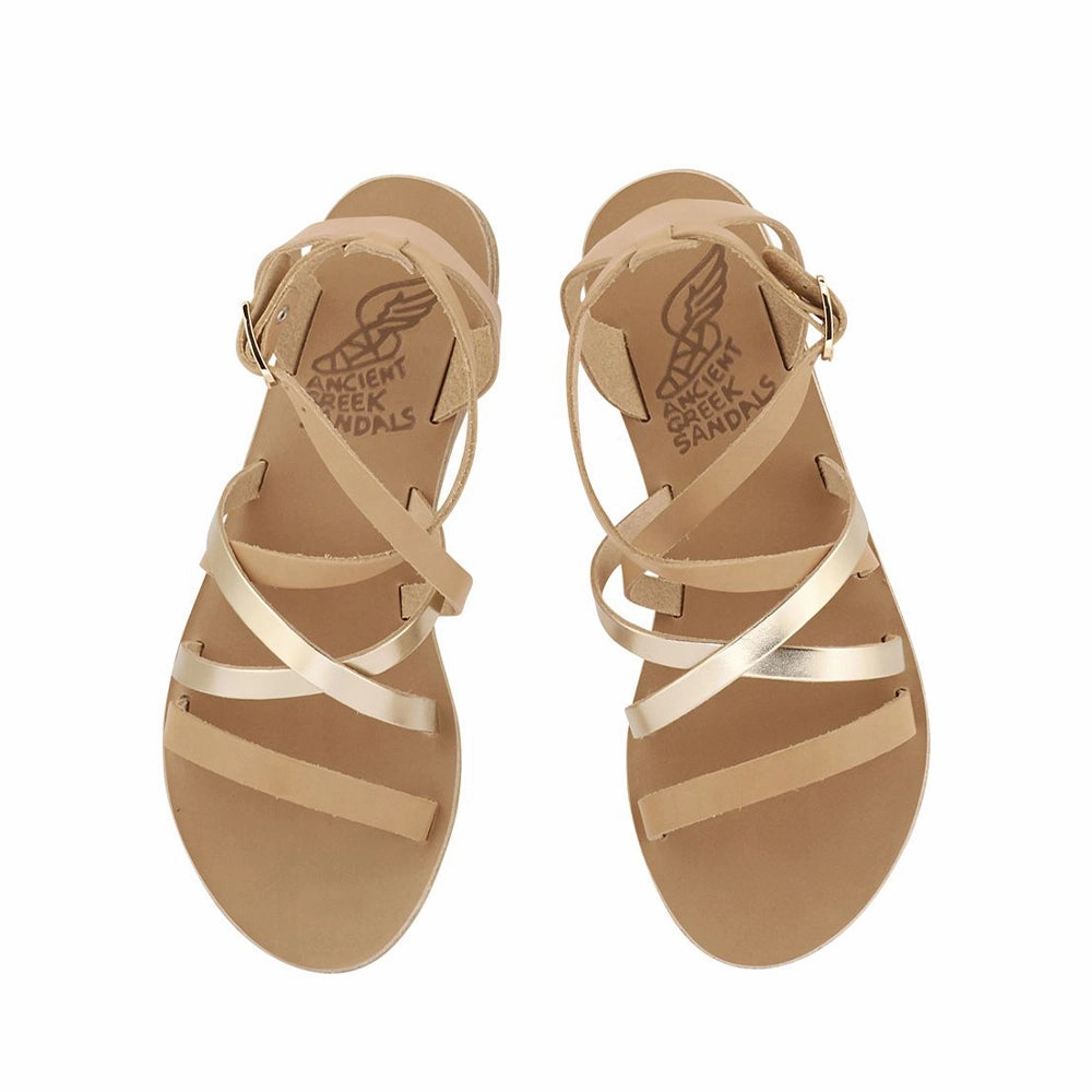 Straw Sandals Delia Nat/Platinum
