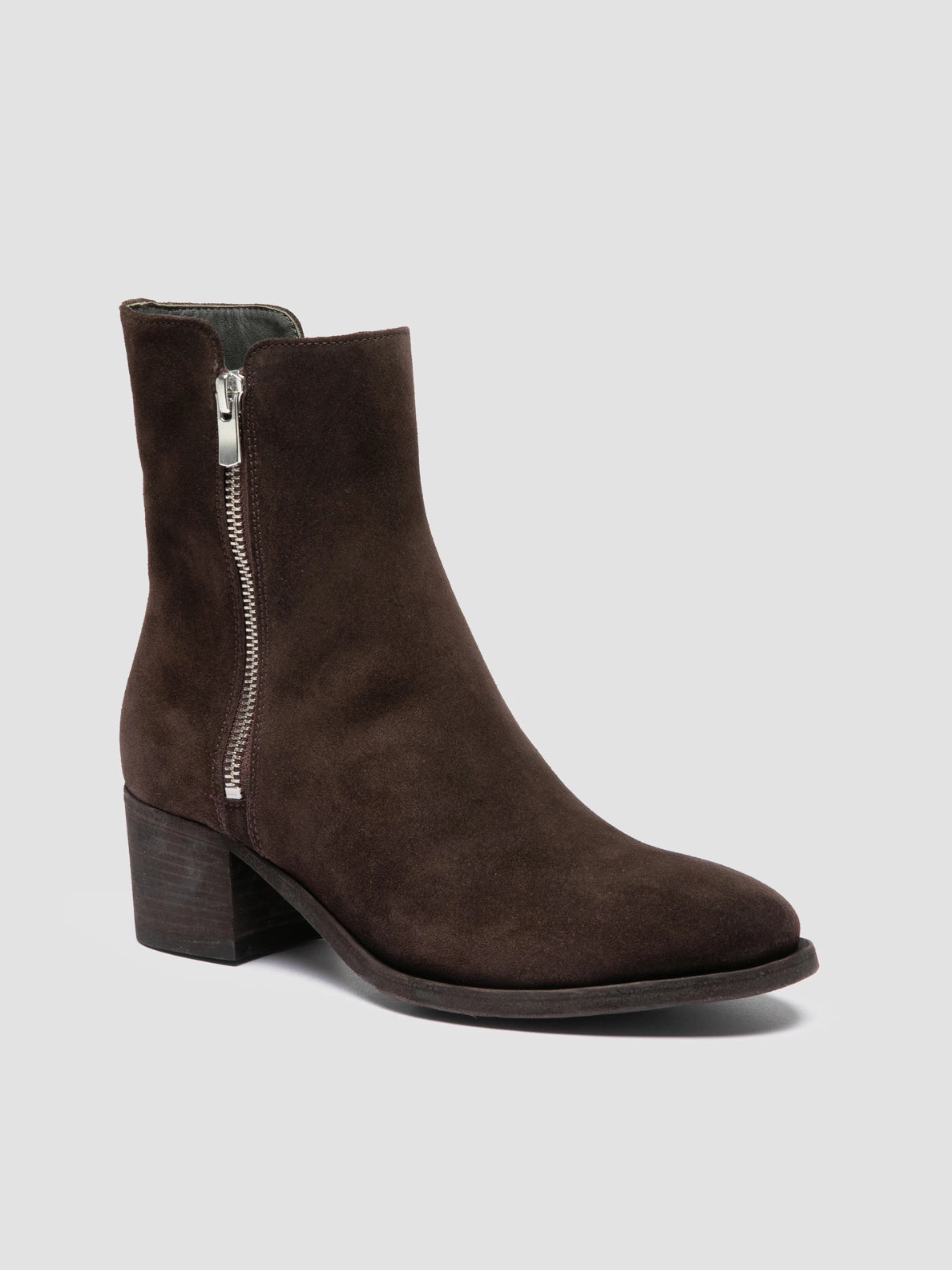 Chocolate Suede Boots DENNER 103 - Dark Brown Suede Booties