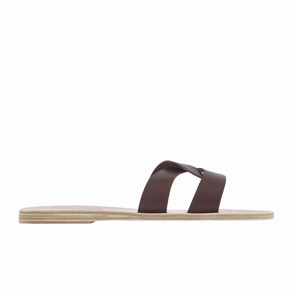 Desmos Chestnut Platform Sandals Dressy