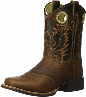 Smoky Mountain Children's Luke Square Toe Western Boot Pirate Boots
