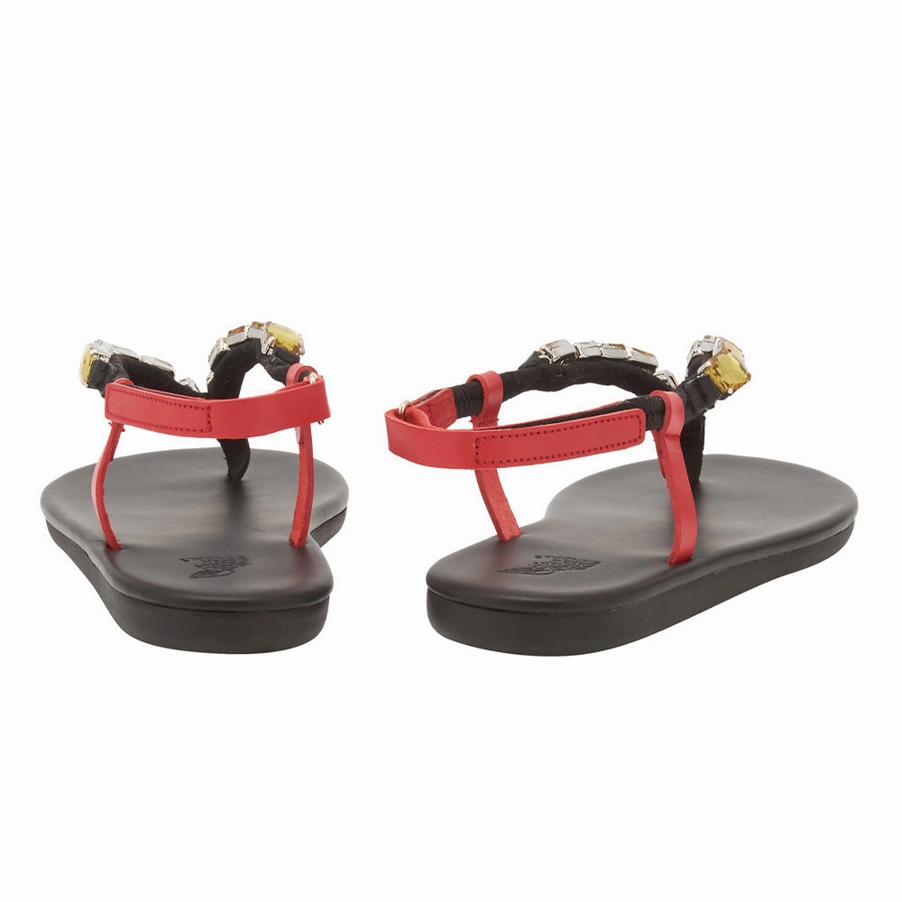 Sandals Curcao Zoi Crystals Amber/Red