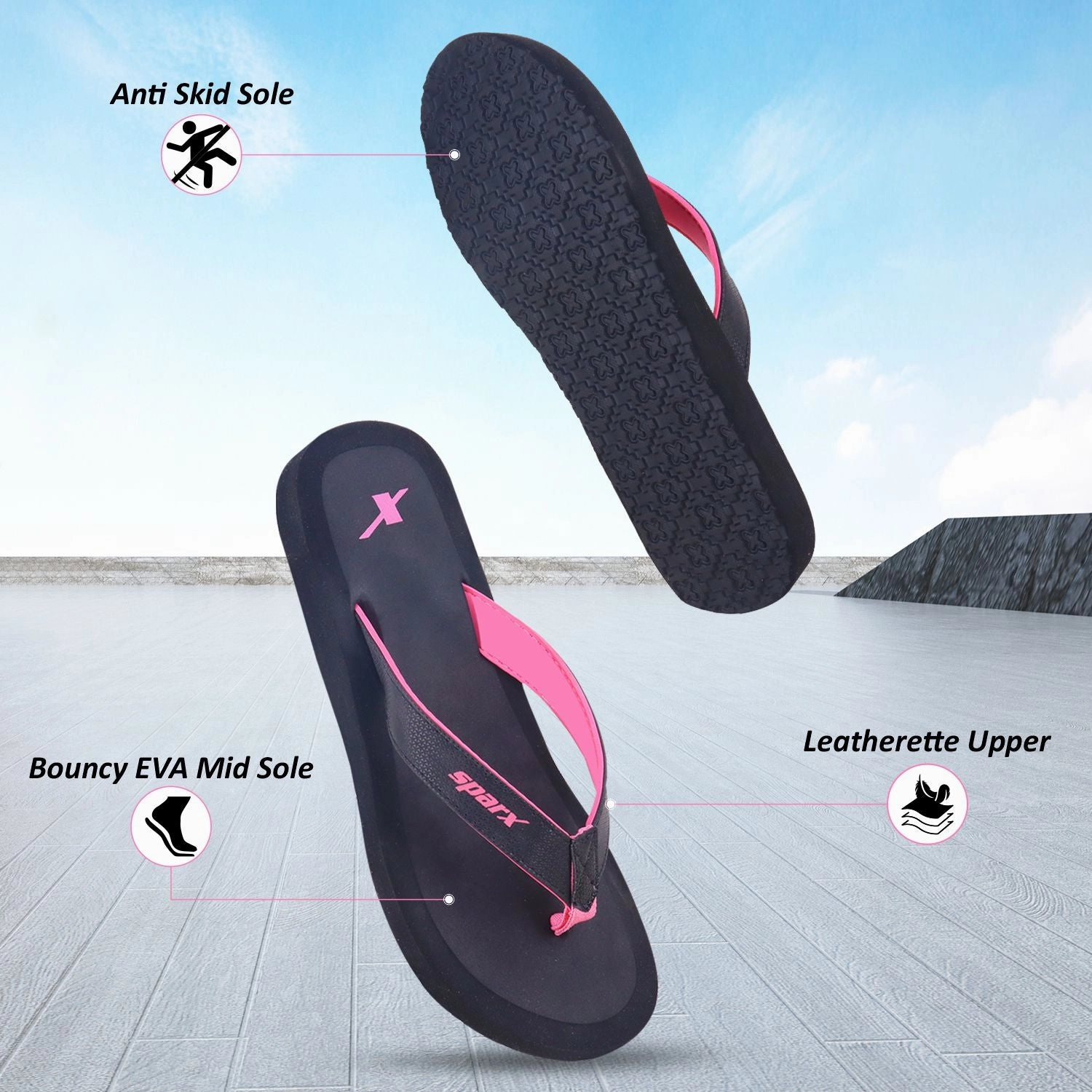 Flip Flops for Women SFL 630 Flat Foot Sandals