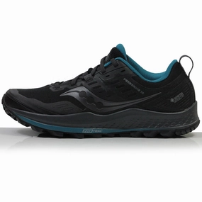On Road Running Shoes Saucony Peregrine 10 GTX Women's Trail Shoe - Black/Marine