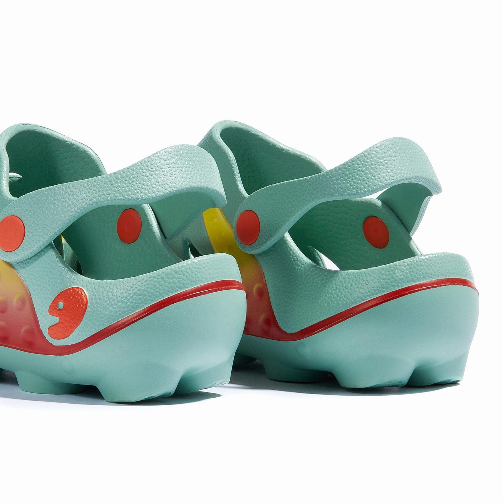 Green & Red Octopus I Women Girls Sandals Size 2