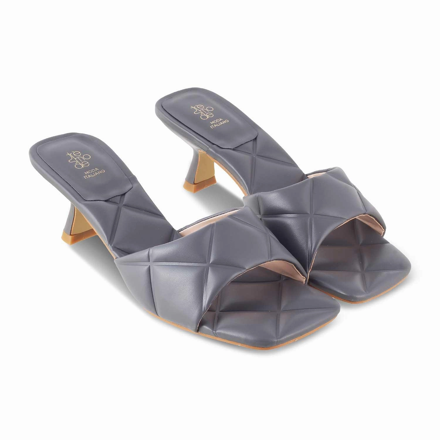 The Sicilly Grey Women's Dress Heel Sandals Tresmode Straw Sandals