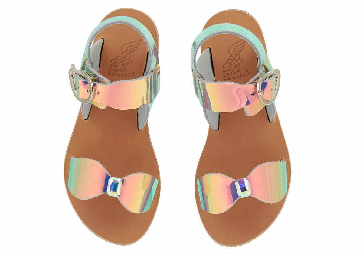 Sandals Affiliate Program Little Poppy Soft  Iridescent Silver