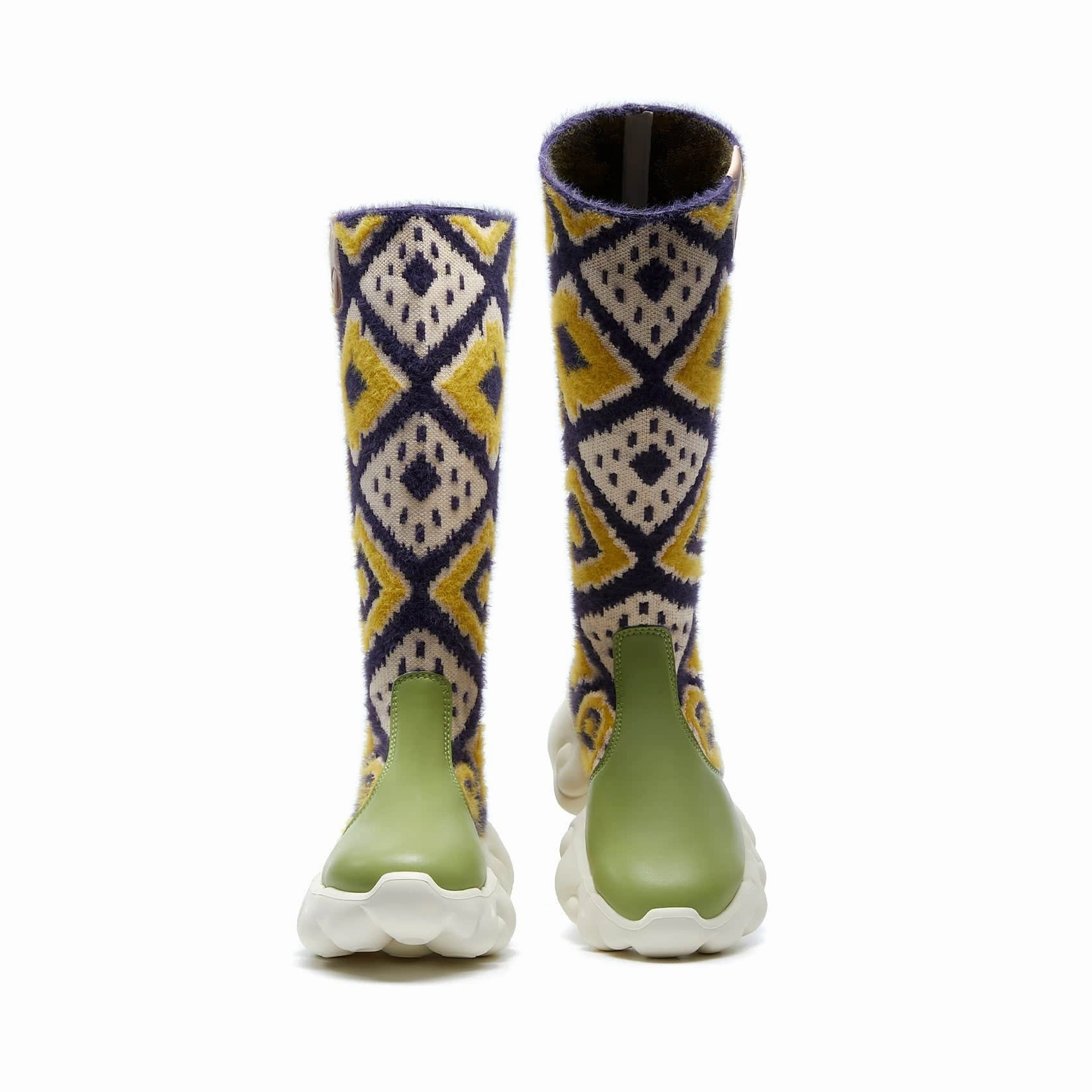 Tie Dye Squares Cloud V Women Girl Winter Boots Waterproof