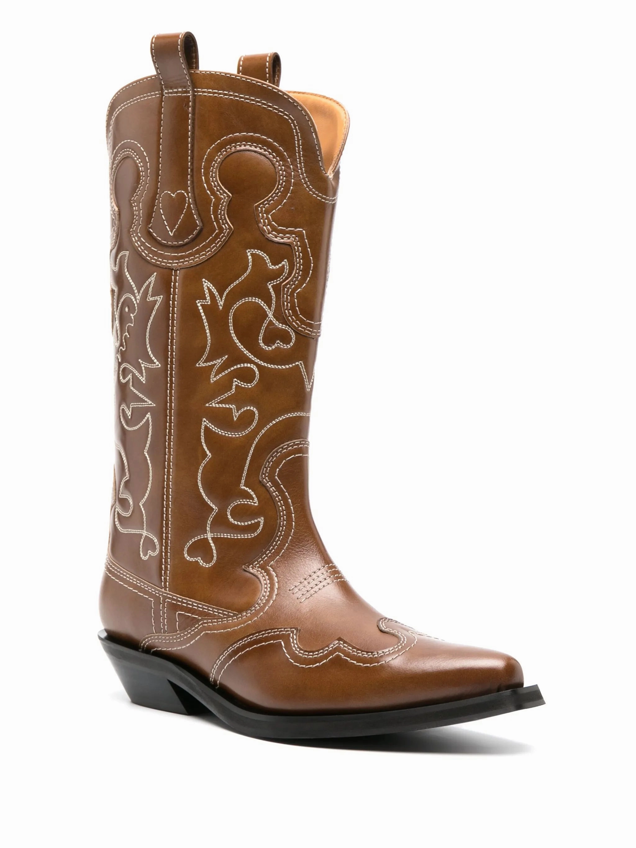 Ruby Studded Boots Wizard101 50mm mid-calf western boots
