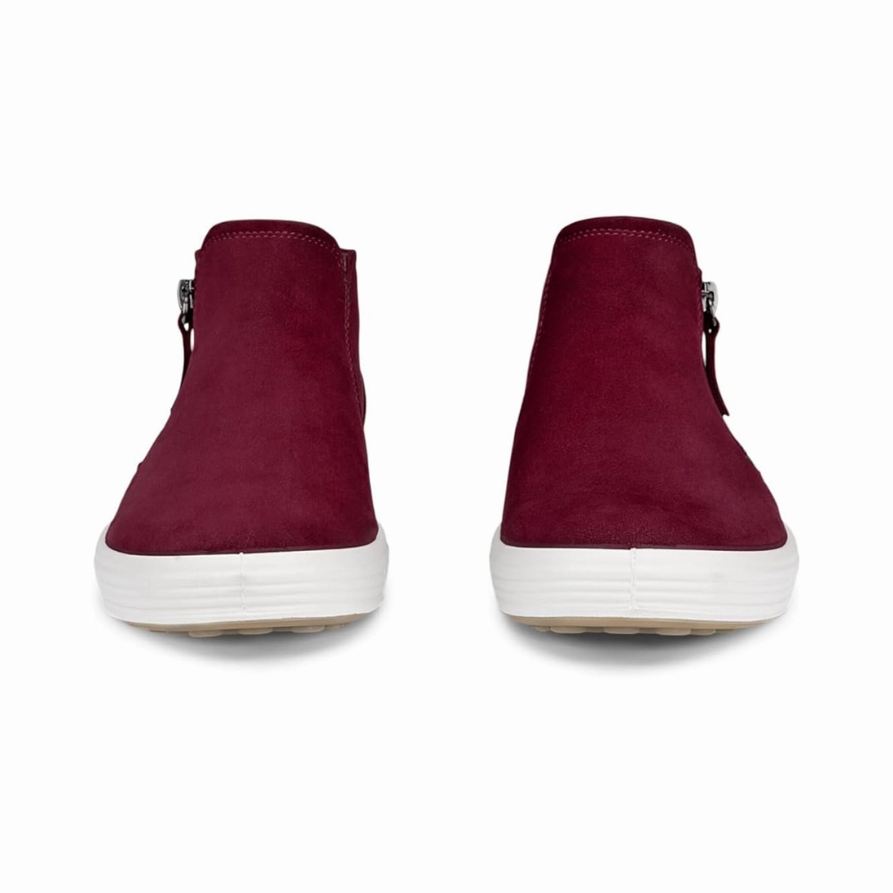 Western Boots For Wide Calf Ecco Soft 7 Dark Ruby Low Boot (Women's)