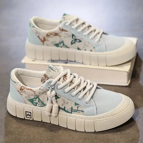 Echo Patterned Canvas Sneakers Trail Running Sneakers