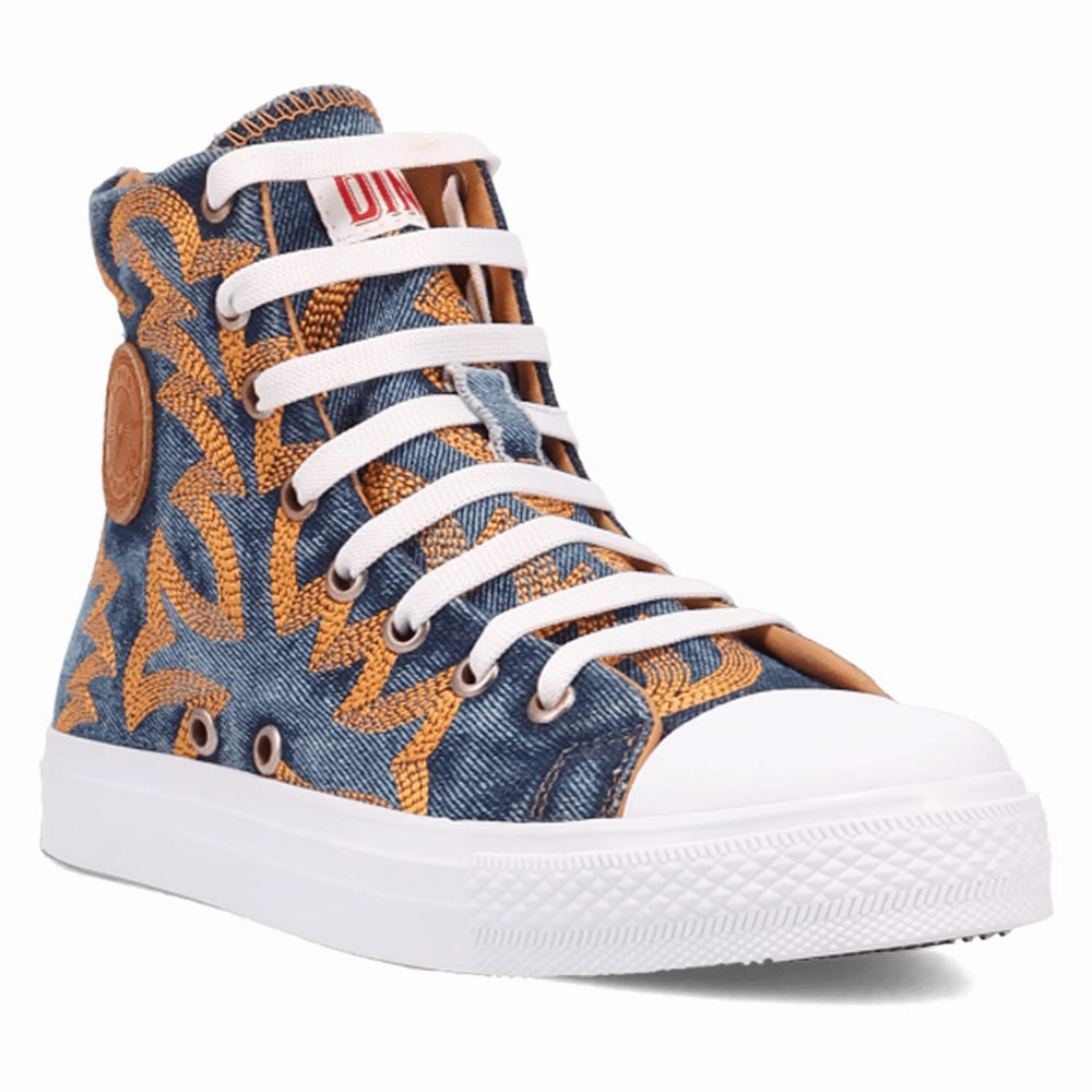 J&m Sneakers Game Day Embroidered High Top Sneakers