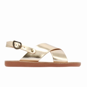 Little Maria Soft Platinum Track Sandals