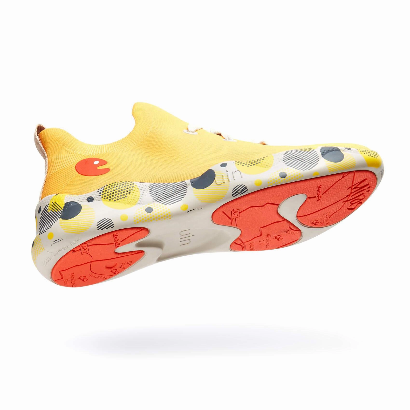 Of Sneakers Grey & Yellow Mijas Kid