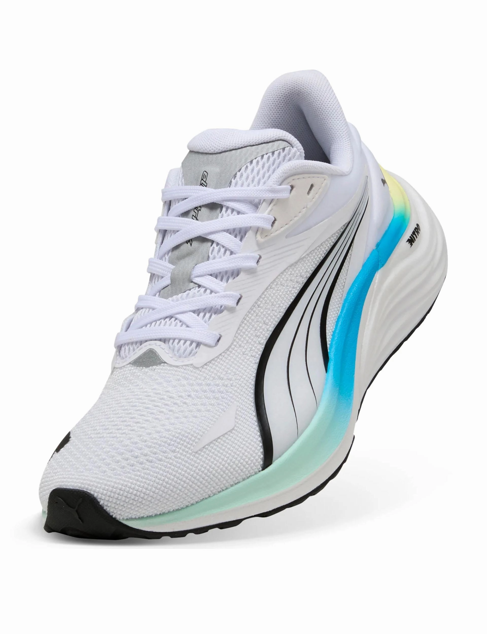 Dog In Running Shoes Electrify NITRO 4 Running Shoes - White/Mint Melt/Speed Blue