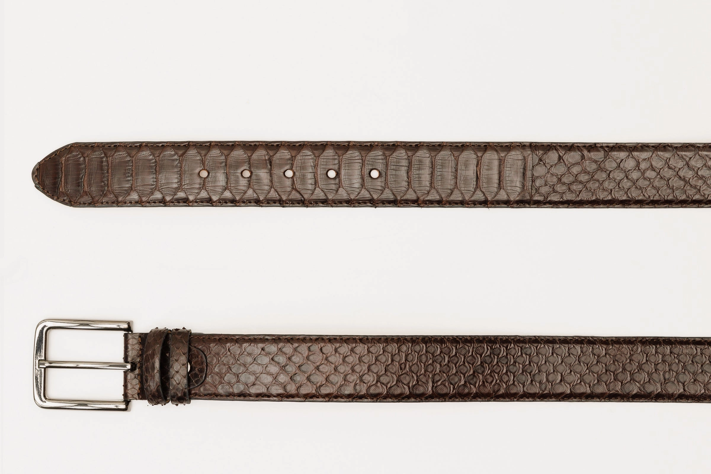 Salamanca Twins Boots The Boss Brown python Sneak  Leather Leather Belt
