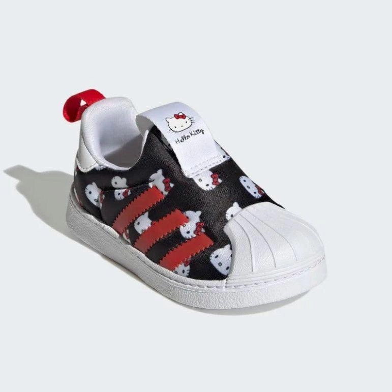Adidas Kid's Hello Kitty Superstar 360 Shoes - Cloud White / Core Black / Vivid Red The Simpsons Adidas Shoes