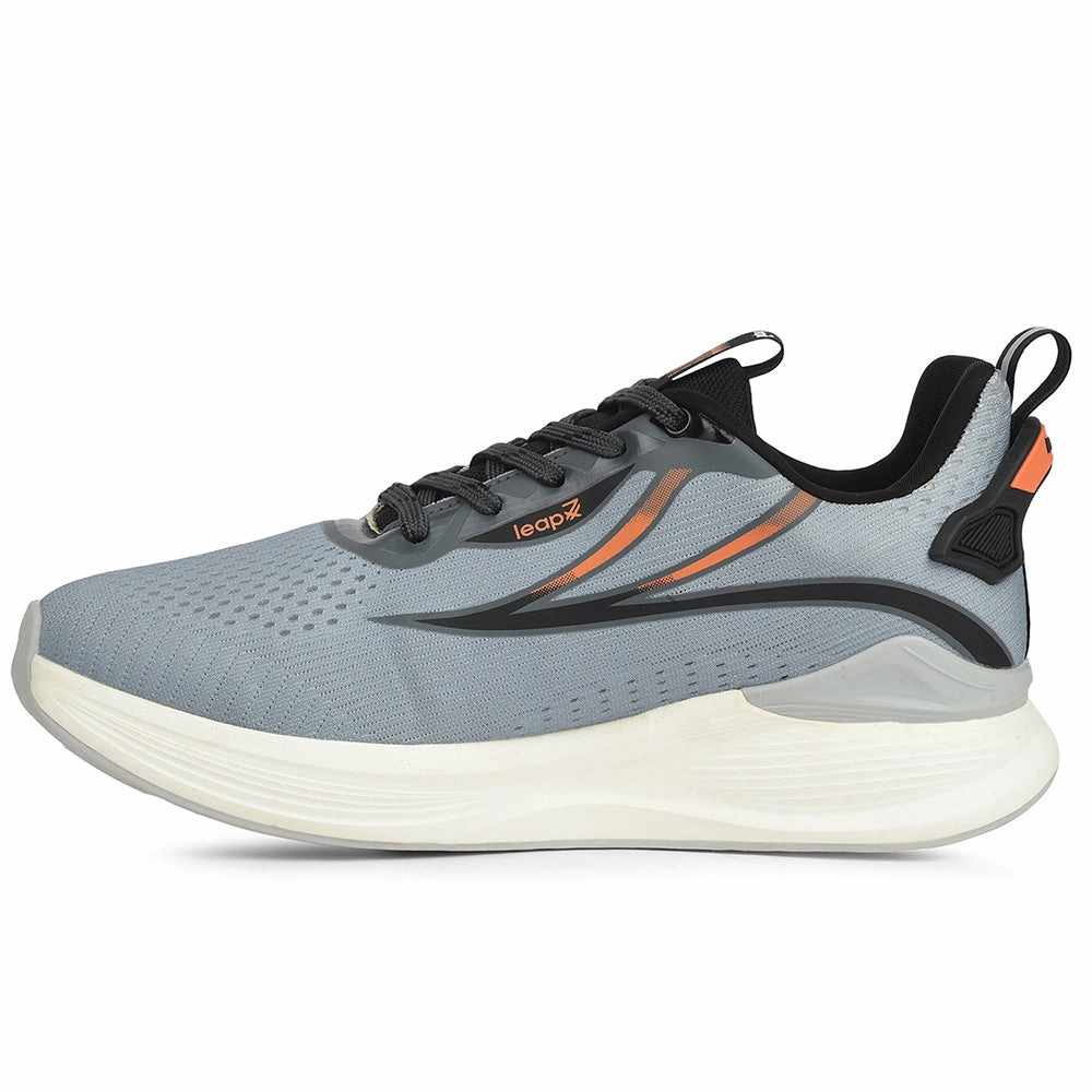 Leap7x Grey Sports Lacing Running Shoes For Men DARIO By Liberty Running Shoe Fitting Near Me