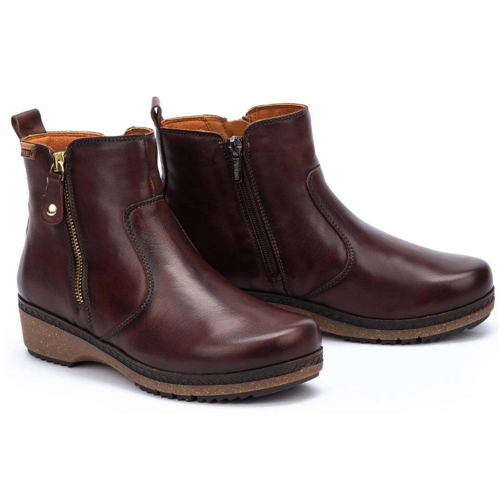 Womens Chelsea Boots Pikolinos Granada Caoba Leather Boot (Women's)