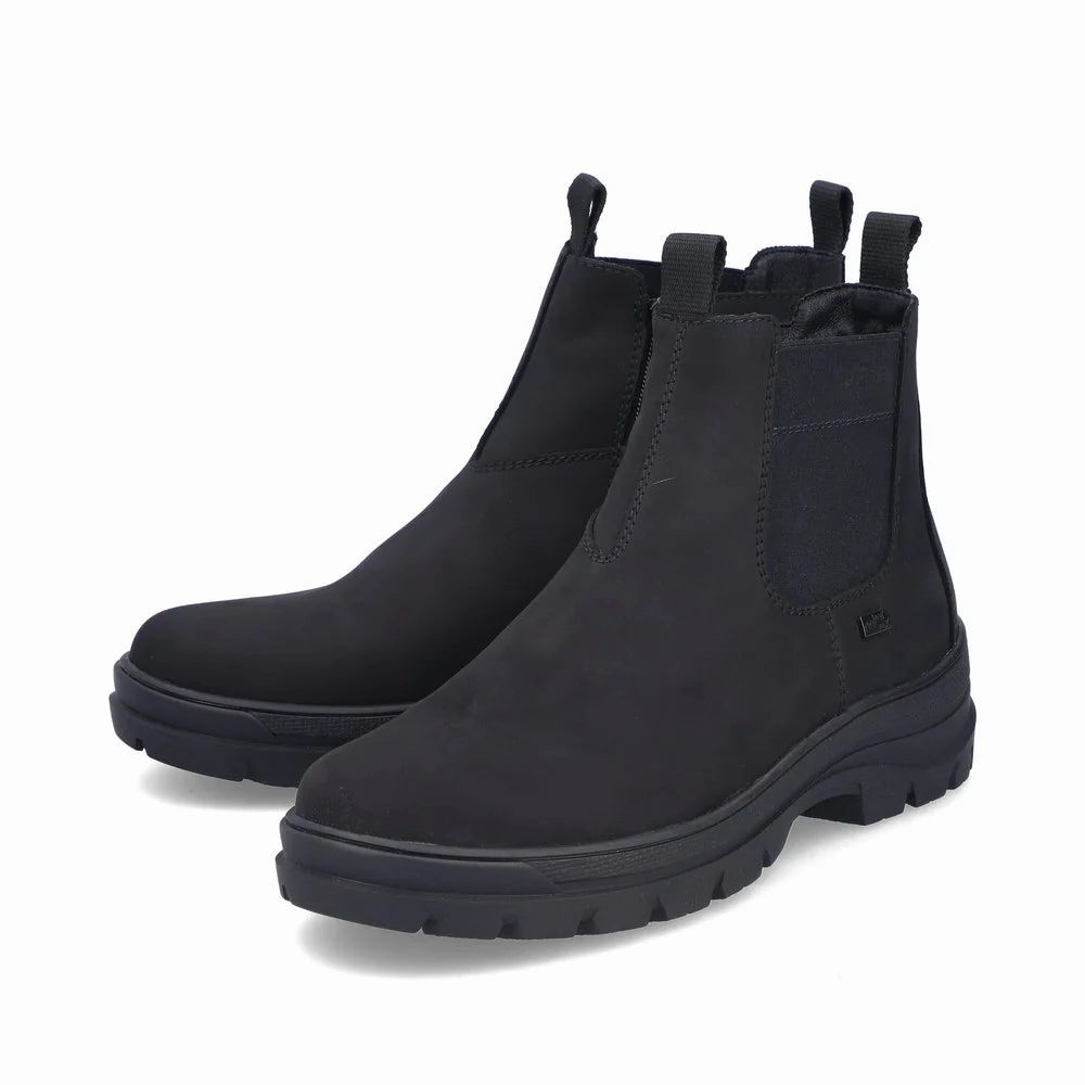 Grey Tall Boots F5450-00 Black Chelsea Zip RTex