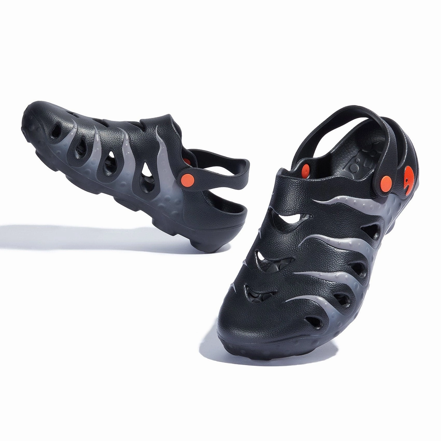 Sandals With Toe Ring Black & Grey Octopus I Men