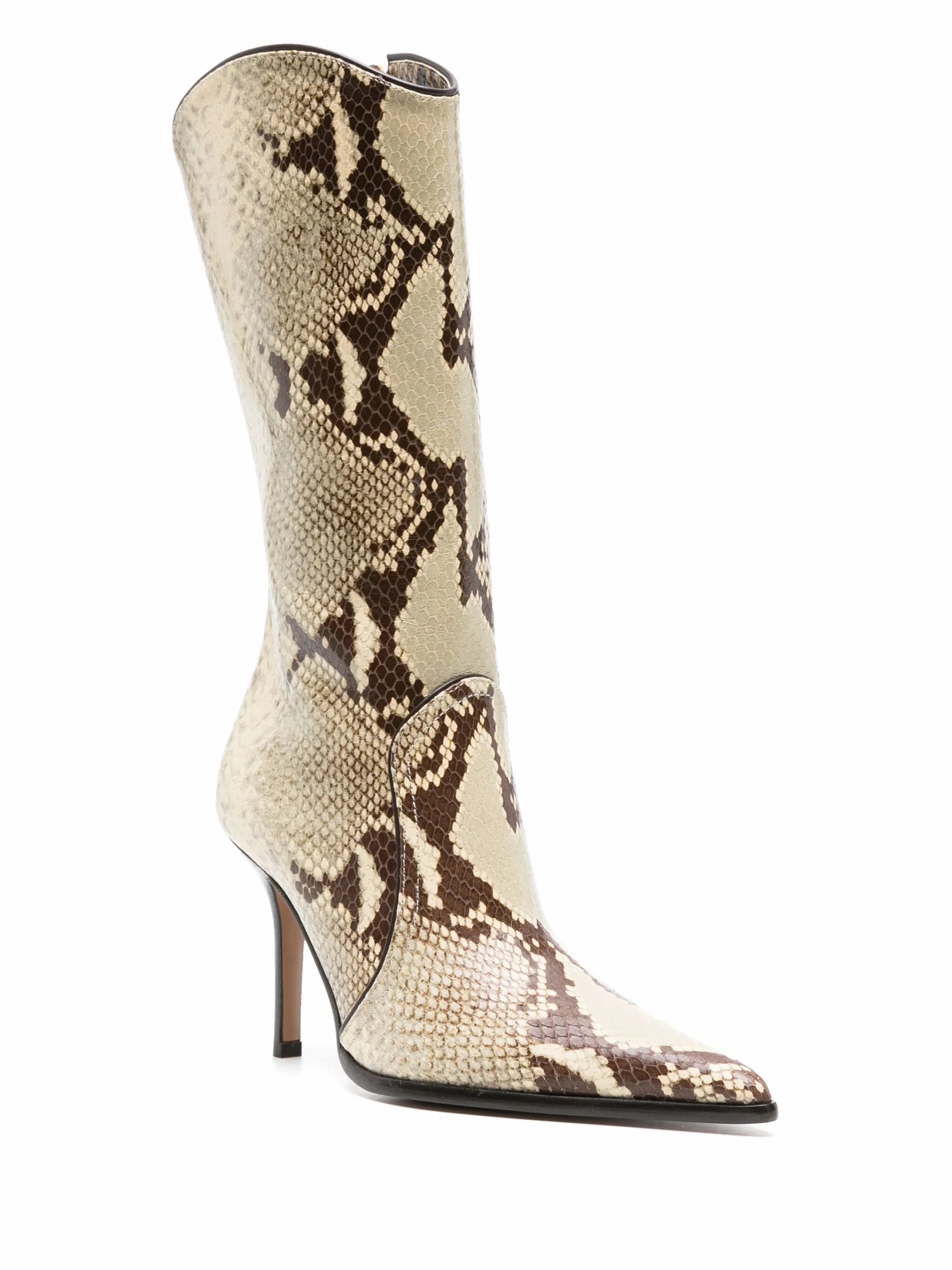 Designer Rain Boots Ashley 95mm snakeskin-effect boots