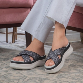 The Tonned Black Women's Dress Wedge Sandals Tresmode Rainbow Sandals Coupon