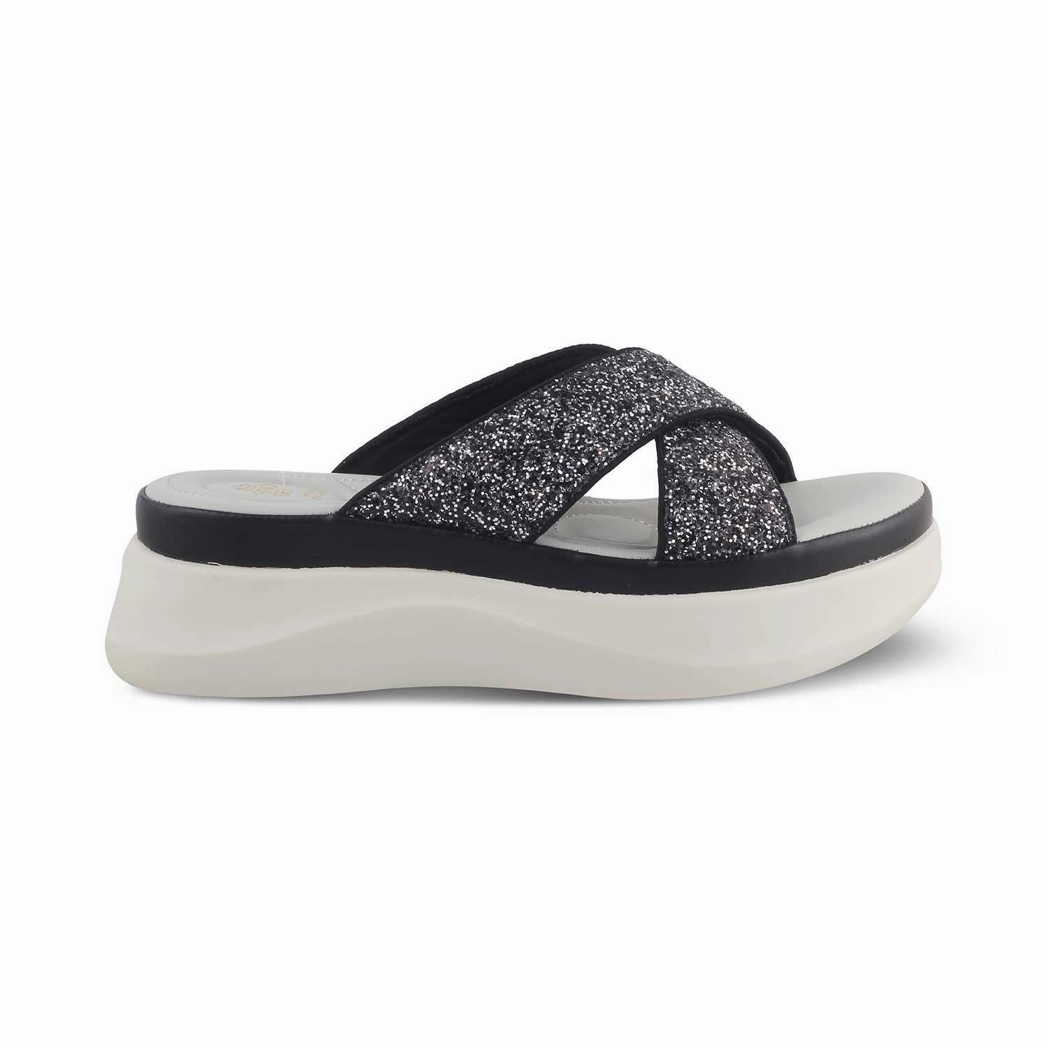 Print Sandals The Tonned Black Women's Dress Wedge Sandals Tresmode