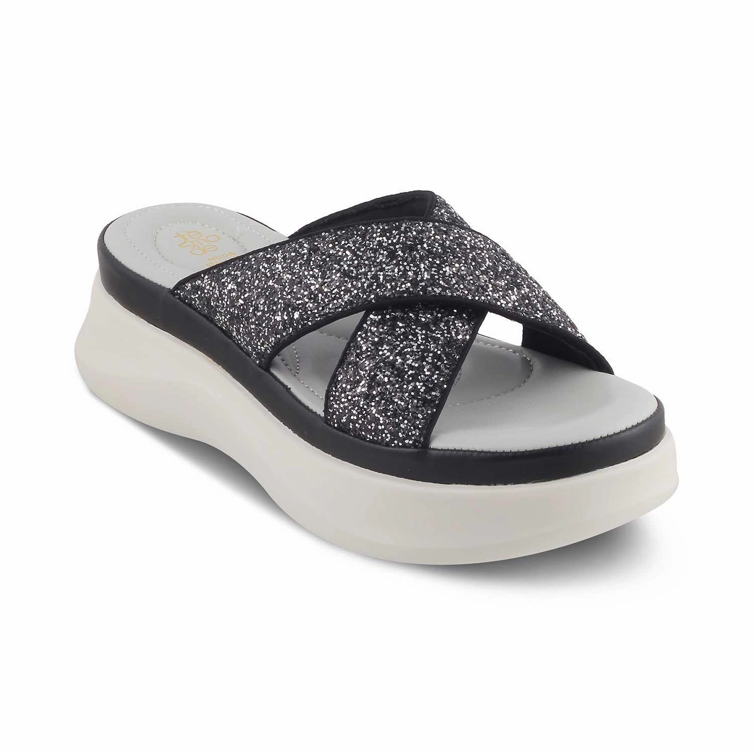 The Tonned Black Women's Dress Wedge Sandals Tresmode Best Sandals All Inclusive