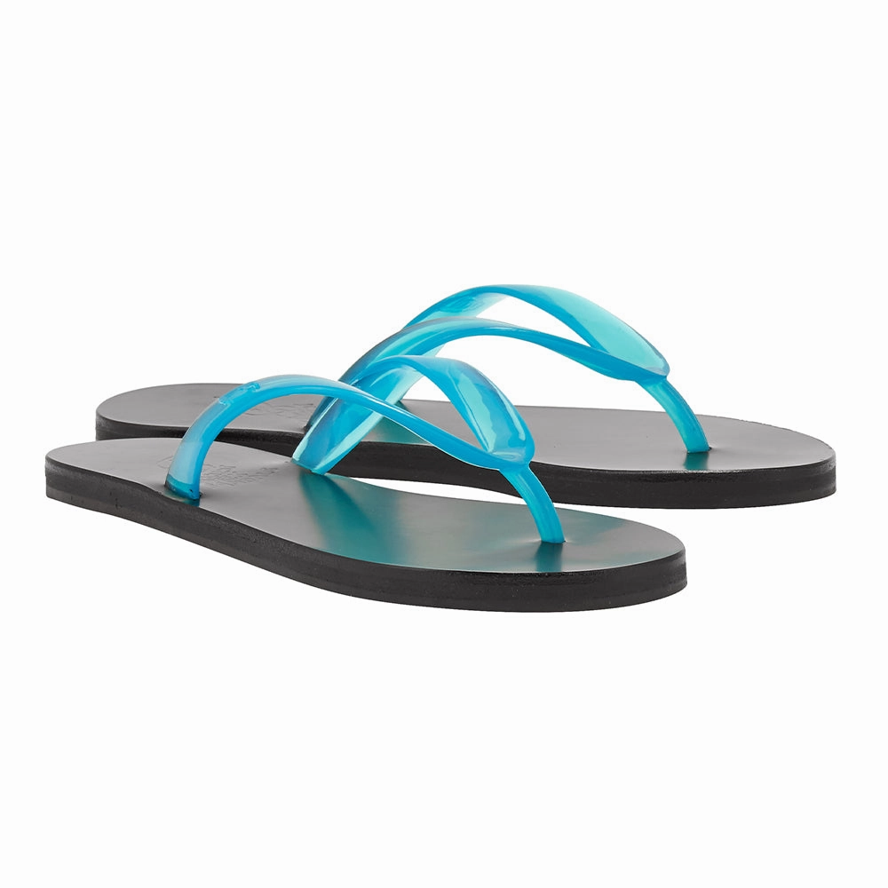 Saionara Jelly Clear Blue Sandals Ancient Greek