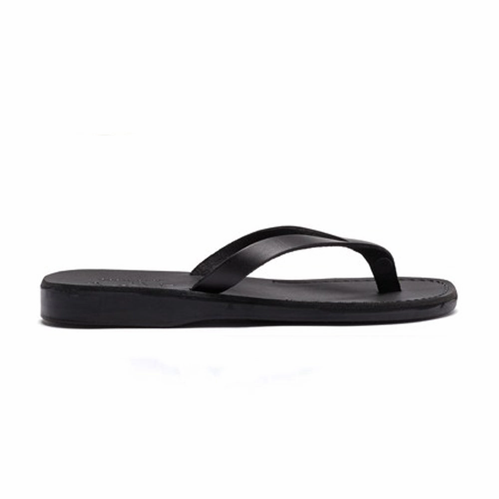 Biking Sandals Jaffa - Leather Flip Flop Sandal | Black