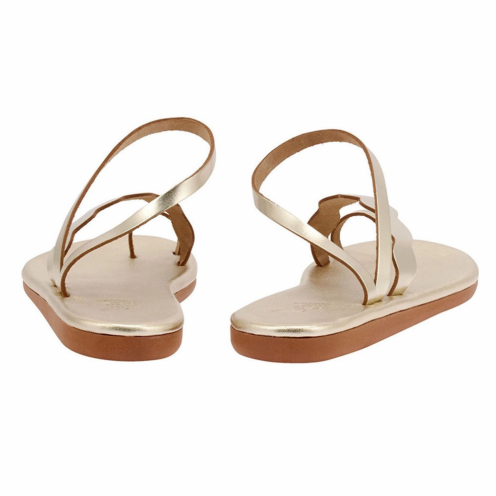 Leather Strappy Sandals Koralia Platinum