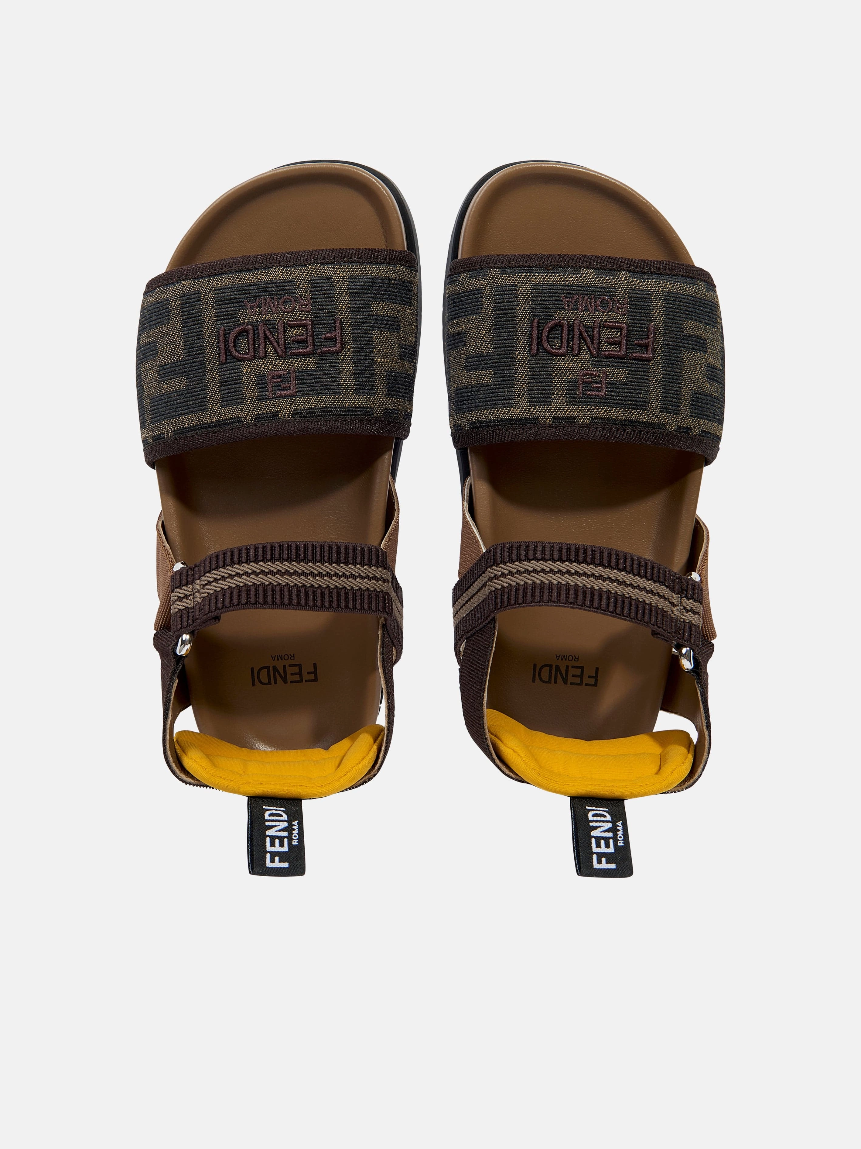 Under Armour Ignite Slide Sandals Fendi Girls FF Jacqaurd Logo Sandals in Brown