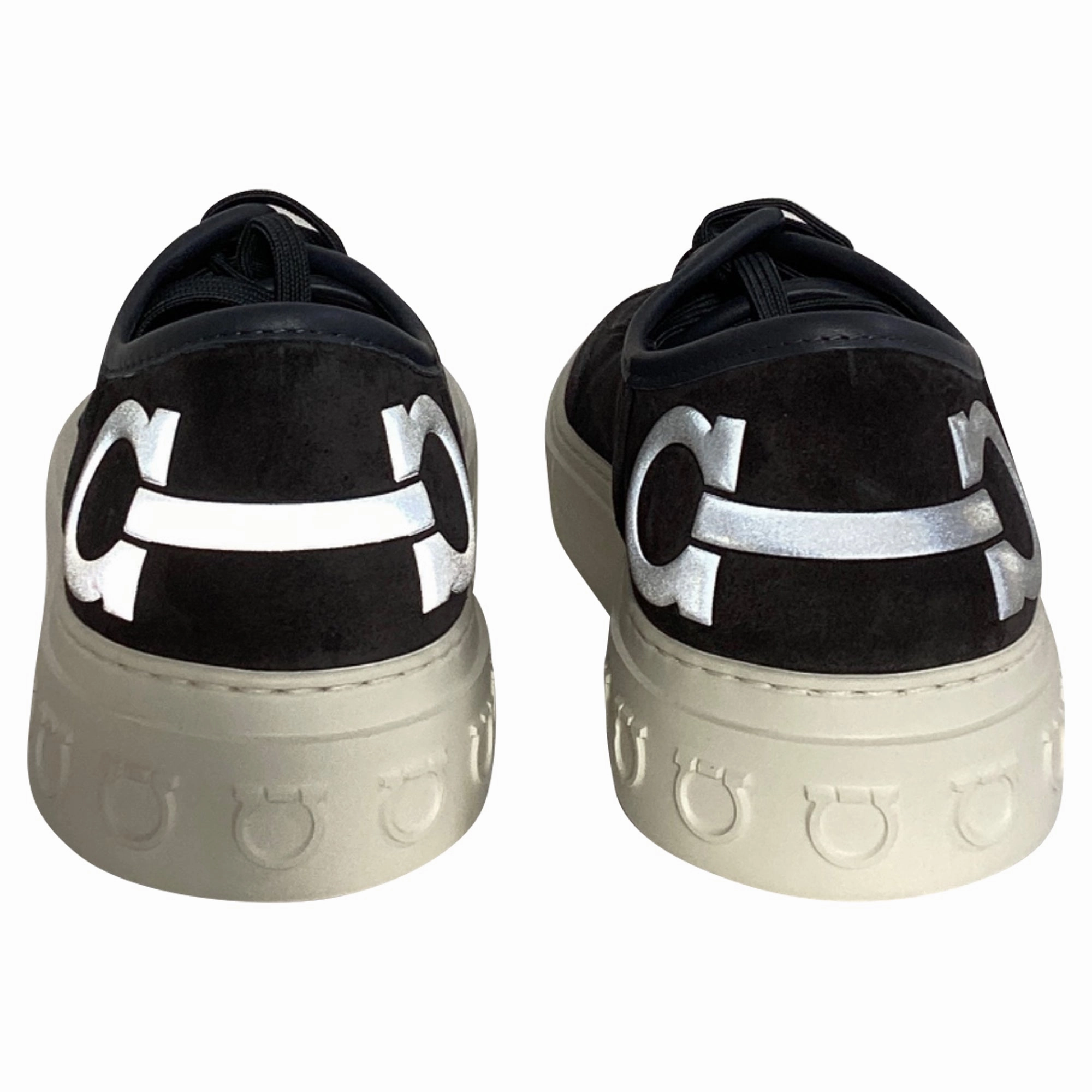 Affordable Running Sneakers Ferragamo Truman Platform Sneakers in Black Suede