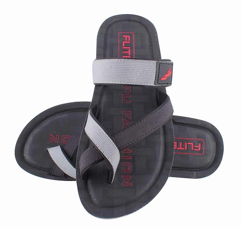 Logo Leather Slide Sandals FLITE Slippers for Men PUG 123