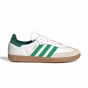 Samba OG 'Core White Green' Adidas Shoes Discounted