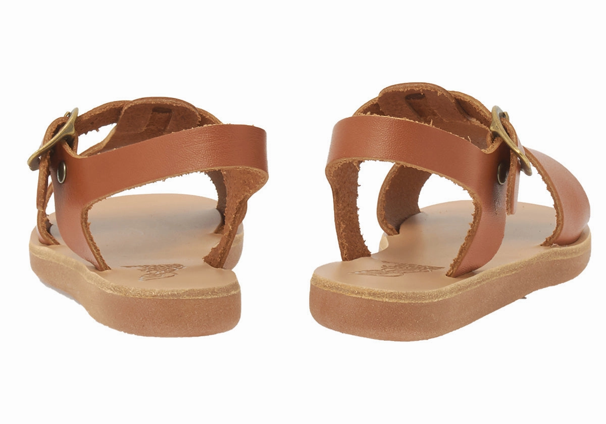 Little Adonis Soft Rust Sandals With Bow