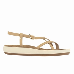 Semele Comfort Natural Flat Sandals Size 12