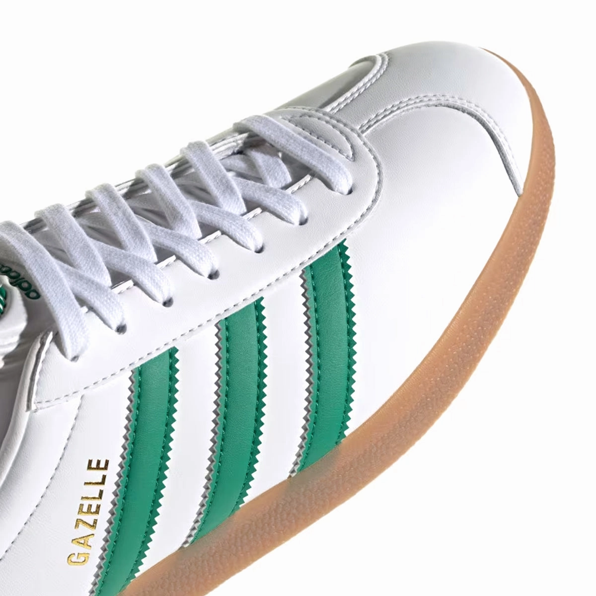 Gazelle 'Cloud White Bold Green' Adidas Run Shoes
