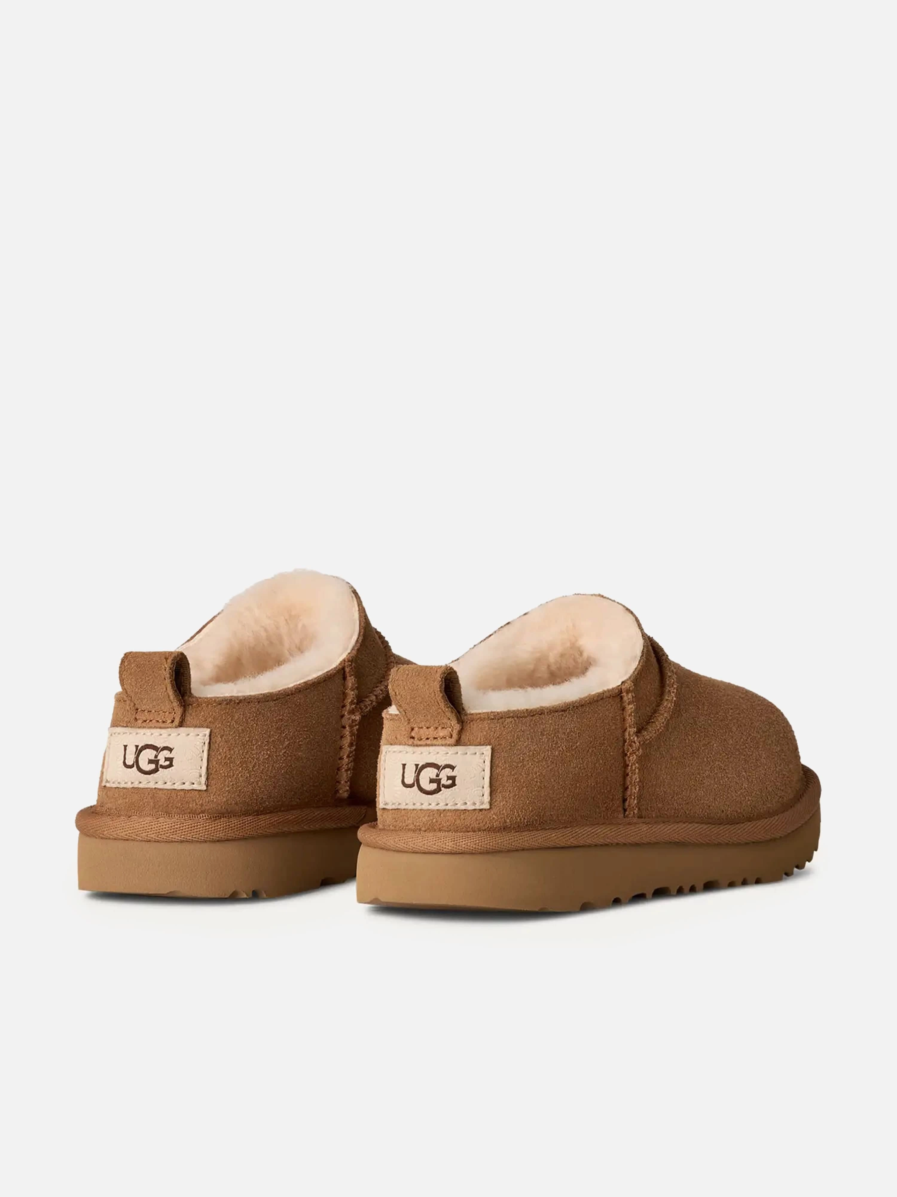 UGG Kids Classic Micro Slippers in Brown Warmies Slippers